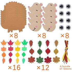 8 Pcs Fall Hedgehog Craft Kits