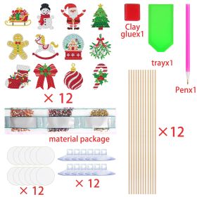 12 Pcs Christmas Rhinestones Painting Kits