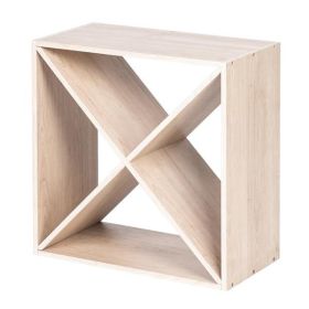 4 Cube Wine Rack, Holds 12-16 Bottles, Classic Style Wine Racks for Bottles, Perfect for Bar, Wine Cellar, Basement, Cabinet, Pantry