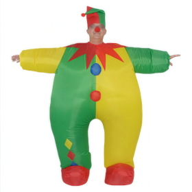 Inflatable Costume Clown Game Cloth Adult Funny Blow Up Suit Halloween Men's Costume Yellow Cosplay-Only Supports Self-pickup.