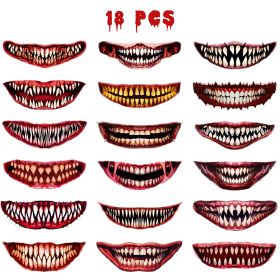18 Sheets Halloween Temporary Tattoo Stickers