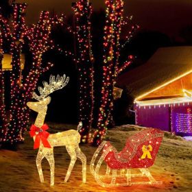 Courtyard Elk Christmas Decoration 74x20x120cm 3000V 360W