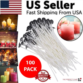 Candle Wicks 6 Inch Cotton Core Candle Making Supplies Pre Tabbed New