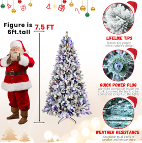 7.5, 8 Feet PE PVChard Needle Mixed Tree Memory Line Power Pole Collapsible 3 Parts (Option: 75feet hard needle)