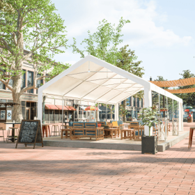 16x32FT Party Tent Heavy Duty, Large Wedding Event Shelters With 3 Storage Bags & Removable Sidewalls, Outdoor Canopy Gazebo Commercial Tents For (Color: White)