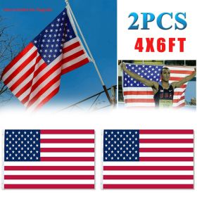 American Flags For Outside 4X6 FT USA Flag - Premium US Flag 120X180cm Heavy Duty Outdoor Large Nylon Flag Stars With Brass Grommets (Option: 4X6 FT)