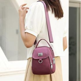 Women Crossbody Bag Nylon Messenger Bags Simple Purse for Work, Multi-pocket Storage Shoulder Handbag (Color: pink)